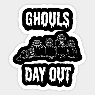 Spooky Ghouls Day Out at Halloween Sticker